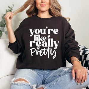 Simply Sage Market You're Like Really Pretty Hearts Sweatshirt - 1 of 4