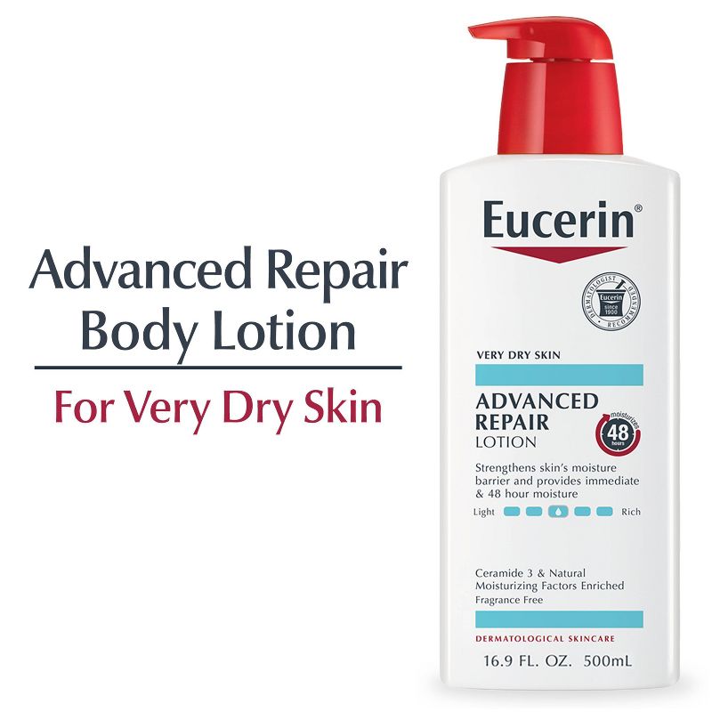 Eucerin Advanced Repair Unscented Body Lotion for Dry Skin - 16.9 fl oz, 3 of 21