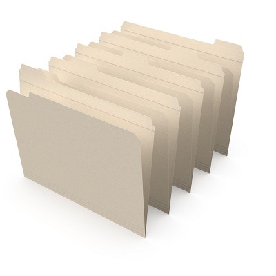 HITOUCH BUSINESS SERVICES Reinforced File Folders 1/5 Cut Letter Size Manila 100/Box TR509000/509000