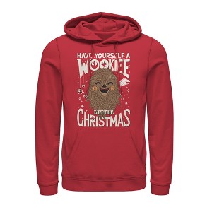 Men's Star Wars Christmas Have Yourself a Wookie Pull Over Hoodie - 1 of 3