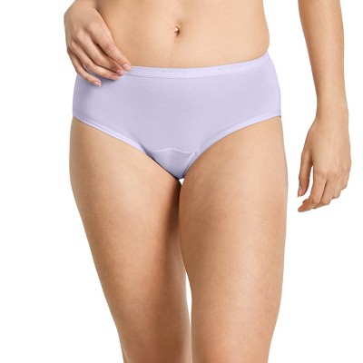Jockey Women's Worry Free Cotton Stretch Heavy Absorbency Full Coverage Hipster