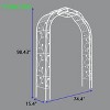 Metal Garden Archway Trellis, Climbing Plant Support for Vines, Roses, Freely Assembled Outdoor Arbor – Cuddlewood - 4 of 4
