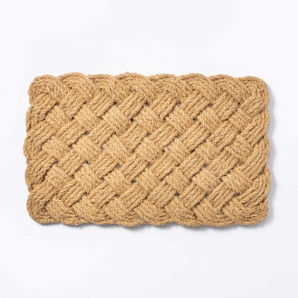 Photos - Doormat Lovers Knot Door Mat Neutral - Threshold™ designed with Studio McGee