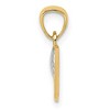 Black Bow Jewelry 14k Yellow Gold and White Rhodium Two Tone Golf Club and Ball Pendant - 2 of 4