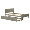 Max & Lily Full Size Bed Frame with Trundle, Classic Solid Wood Platform Bed for Kids - 2 of 4