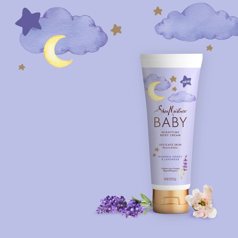 SheaMoisture Baby Manuka Honey &#38; Lavender Nighttime Body Cream for Delicate Skin - 8oz, 4 of 5