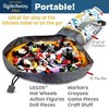 Creative QT SlideAway, Hearts Print, On-The-Go Mini Storage Bag and Table Top Play Mat, Room and Travel Organizer - 3 of 4