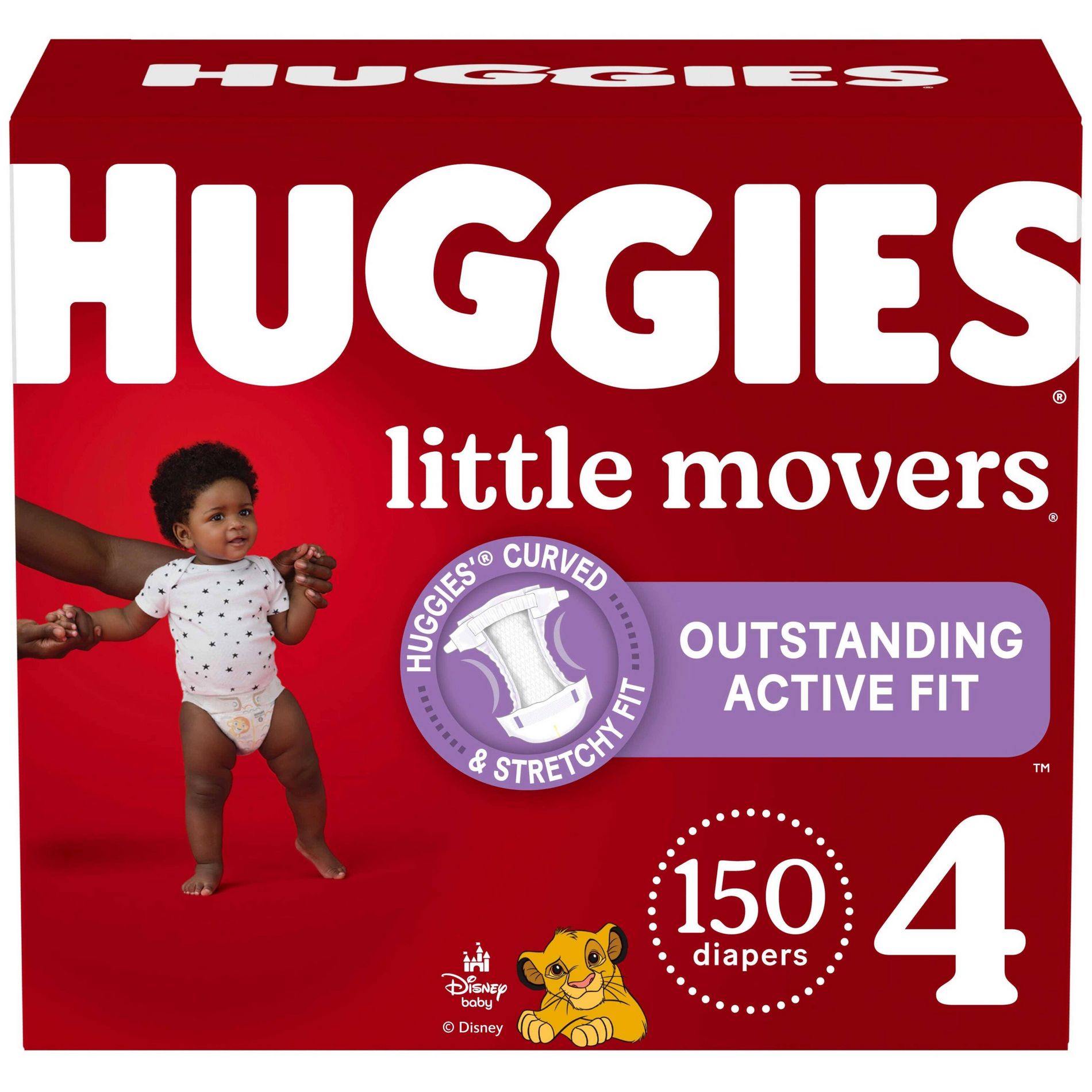 Huggies Little Movers Diapers  - Size 4 - 150ct