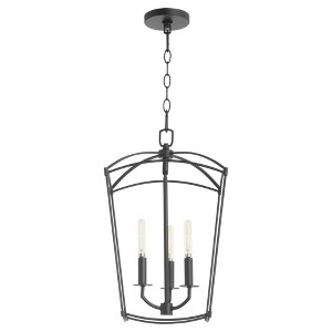 Quorum Lighting Mantle 3 - Light Chandelier in  Matte Black - 1 of 1
