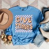 Simply Sage Market Women's Give Thanks Checkered Gildan Sweatshirt - image 2 of 2