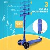 Kids Kick Scooter, LED Lighted Wheels and 4 Adjustable Height Handlebars, Lean-to-Steer & Widen Anti-Slip Deck, 3 Wheel Scooter Ages 3-12 - 2 of 4