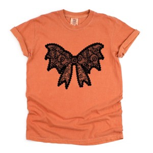 Simply Sage Market Lace Bow  Garment Dyed Tee - 1 of 4
