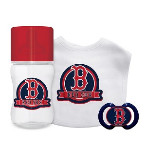 Baby Fanatic Officially Licensed 3 Piece Unisex Gift Set - MLB Boston Red Sox - 1 of 3