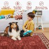 Modern Bathroom Runner Rug, Washable Hallway Accent Rug, Geometric Border Non Slip Area Carpet for Entryway Living Room Laundry Kitchen - 4 of 4