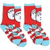 Dr. Seuss Socks Kids Cat In The Hat THING ONE THING TWO Pack Crew Socks Boys Girls - 2 of 4