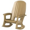Semco Rockaway Heavy-Duty Outdoor Rocking Chair w/Low Maintenance All-Weather Porch Rocker & Easy Assembly for Deck and Patio, Taupe (2 Pack) - 3 of 4