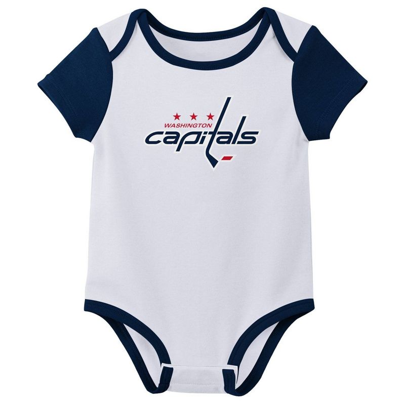 NHL Washington Capitals Infant Boys&#39; 3pk Bodysuit, 3 of 5