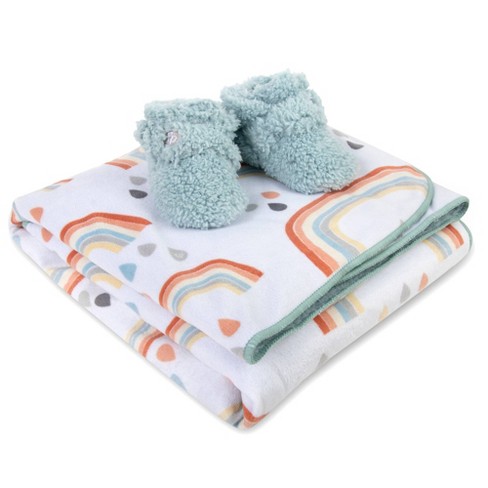 Fisher price In The Clouds Sherpa Lined Blanket And Plush Booties