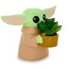 Silver Buffalo Star Wars: The Mandalorian Grogu Ceramic 4 Inch Mini Planter with Artificial Succulent - 2 of 4