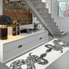 GAOMON Modern Snake Pattern Area Rug Washable Rug Low Pile Non-Slip Backing Carpet, Black/White - 2 of 4