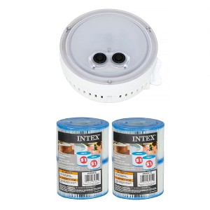 Intex Multi-Colored LED Spa Light and Type S1 Pool Filter Cartridges (2 Pack) - 1 of 4
