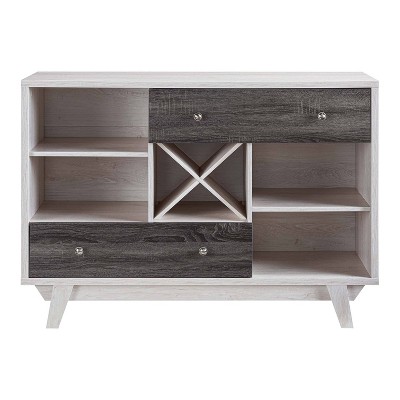 Abrama 2 Drawer Buffet White Oak/Distressed Gray - HOMES: Inside + Out