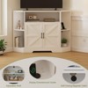 Corner Tv Stand for Tvs Up to 55 Inch with Power Outlet, Modern Farmhouse Entertainment Center - 4 of 4