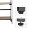 VASAGLE Industrial Bookshelf Folding Bookcase 4-Tier Ladder Shelf Wood Look Accent Furniture with Metal Frame Rustic Brown - 2 of 4