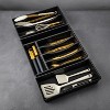 LunaLulinlk 2 Compartment Utensil Drawer Organizer, Black - 2 of 4