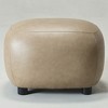 KINWELL 23" Wide Modern Faux Leather Upholstered Ottoman Footrest, PU Entryway Footstool - 4 of 4