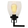 Yosemite Home Decor Jordan 3-Light Vanity Light in Matte Black Finish with Clear Seeded Glass Shades - 3 of 4