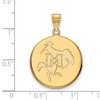 Black Bow Jewelry 10k Yellow Gold McNeese State Cowboys NCAA Large Pendant - 2 of 3