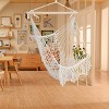 Slickblue Rope Sling Air Chair, Outdoor Hanging Seat for Camping and Backyard, Beige, Full Body Size - 3 of 4