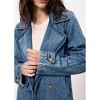 Women's Carmelina Blue Jean Trench Coat - FRNCH - 4 of 4