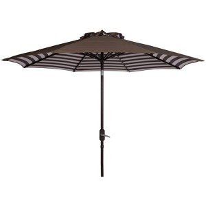 Athens Inside Out Striped 9Ft Crank Auto Tilt Umbrella - PAT8007 - Safavieh - 1 of 4