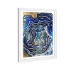 13" x 19" Agate Abstract Framed Wall Art Blue/Gold - Wynwood Studio: Modern Decor, White Frame - 3 of 4