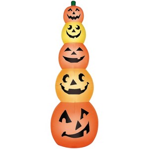 Gemmy Airblown Friendly JOL Stack Colossal - Orange Halloween Inflatable Decoration - 1 of 2