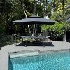 PURPLE LEAF Outdoor Cantilever Umbrella with Base Large Patio Umbrella Windproof Heavy Duty Hanging Offset Umbrella for Garden Outdoor Pool - 2 of 4