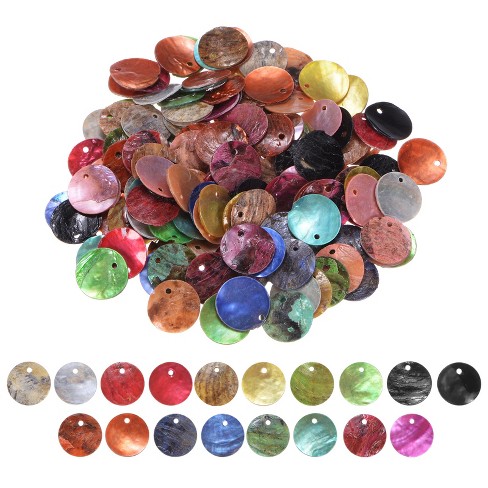 Unique Bargains Jewelry Making Natural Color DIY Shell Loose Beads 15 mm Colorful Mixed Colors 150 Pcs - image 1 of 4