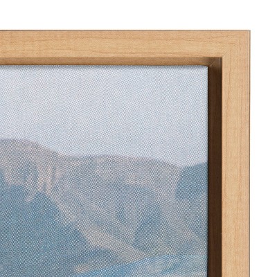 Desert Mirage Surreal Art Print on Canvas with Natural Frame