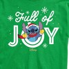 Men's - Lilo and Stitch - Full Of Joy Christmas Short Sleeve Graphic T-Shirt - 2 of 4