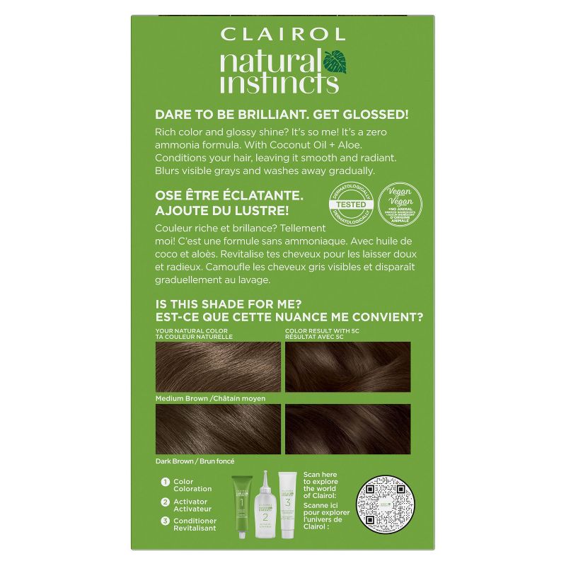 Natural Instincts Clairol Demi-Permanent Hair Color Cream Kit, 3 of 11