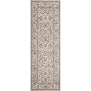 Acekool Vintage Floral Area Rug, Washable Low Pile Non Slip Soft Carpet for Living Room Bedroom Dining, Easy Care - 1 of 4