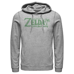 Men's Nintendo Legend of Zelda Link's Awakening Palm Logo Pull Over Hoodie - 1 of 3