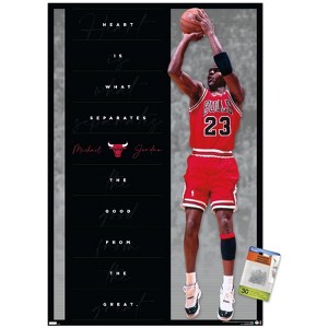 Trends International Michael Jordan - Heart Unframed Wall Poster Prints - 1 of 4