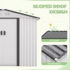 Sandinrayli 8.4 ft. W x 8.4 ft. D Outdoor Storage Metal Shed Garden Tool Steel Shed with Sliding Doors and Vents (70.56 sq. ft.) - 4 of 4