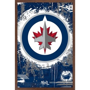 Trends International NHL Winnipeg Jets - Maximalist Logo 23 Framed Wall Poster Prints - 1 of 4