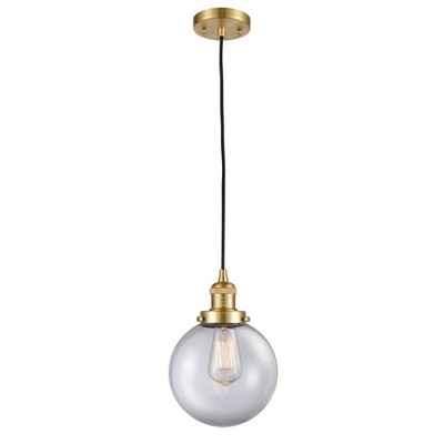 Beacon - 1 Light Cord Hung Mini Pendant In Industrial Style-11.5 Inches Tall and 8 Inches Wide