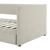 Twin Size 80" Daybed with Drawer, Modern corduroy-tufted Linen Day Bed, Upholstered Daybed Frame for Bedroom, Living Room - 3 of 4