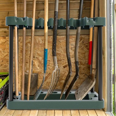 Portable Green Plastic Rolling Garden Tool Organizer
